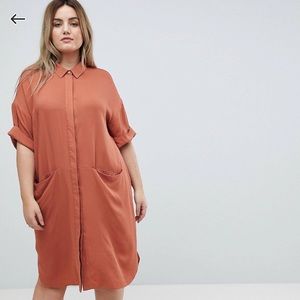 ASOS Curve, short sleeved midi dress